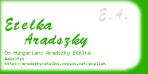 etelka aradszky business card